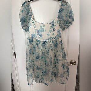 Altar'd State Blue and White Floral Dress